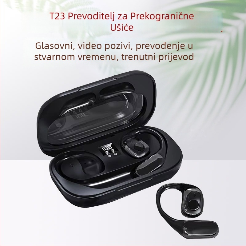 T23 pametne slušalice za prijevod – real-time višestruki prijevod, ušni držač, Android/Bluetooth, domet 10 m, smanjenje šuma