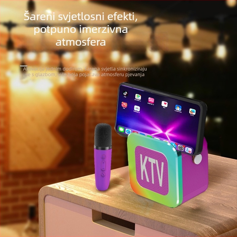 K13 Kućni KTV Bluetooth zvučnik s ugrađenim mikrofonom, karaoke zvučnik za vanjsku upotrebu, sve-u-jednom karaoke sustav