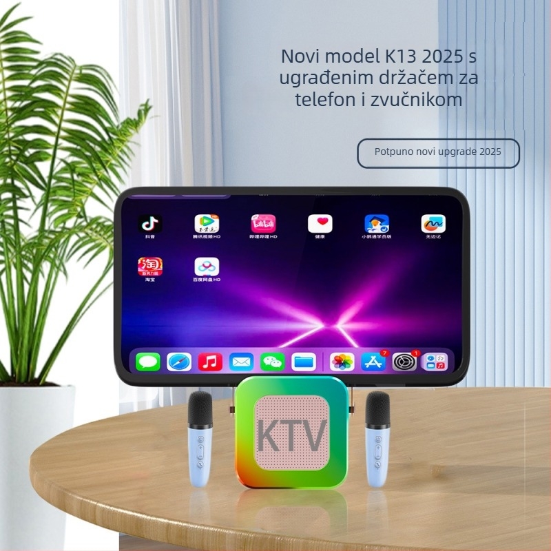 K13 Kućni KTV Bluetooth zvučnik s ugrađenim mikrofonom, karaoke zvučnik za vanjsku upotrebu, sve-u-jednom karaoke sustav