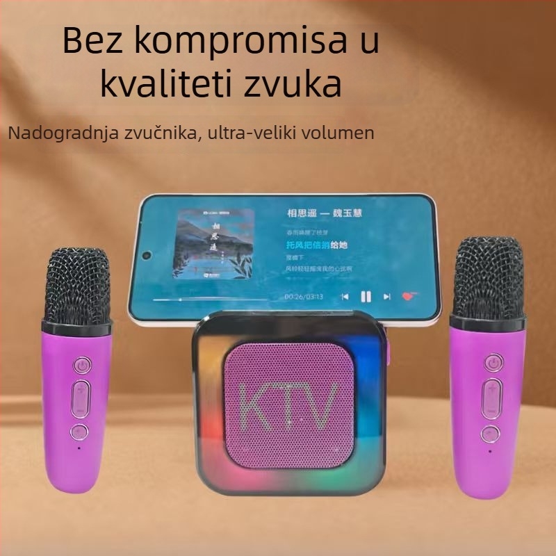 K13 Kućni KTV Bluetooth zvučnik s ugrađenim mikrofonom, karaoke zvučnik za vanjsku upotrebu, sve-u-jednom karaoke sustav