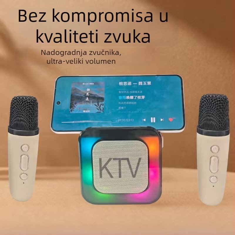 K13 Kućni KTV Bluetooth zvučnik s ugrađenim mikrofonom, karaoke zvučnik za vanjsku upotrebu, sve-u-jednom karaoke sustav