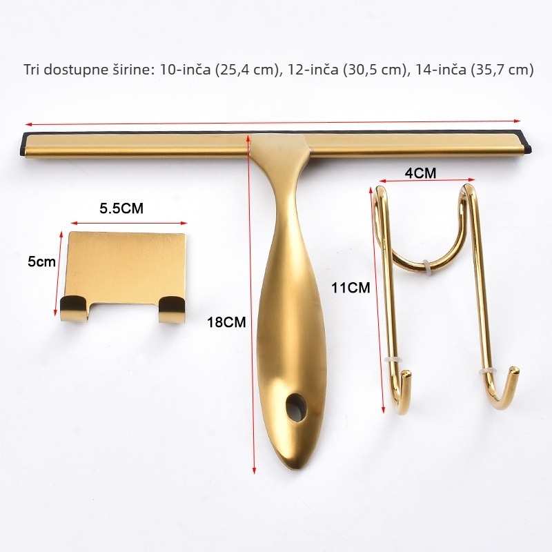 Skraper za staklo od nehrđajućeg čelika i silikona, jednostrano brisanje, kućna uporaba, pakiranje 40 komada