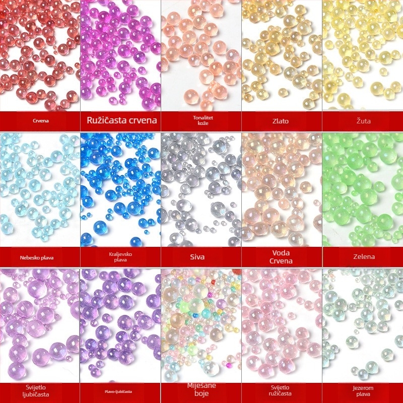 DIY dodaci za nakit – staklene perle s perlascen završetkom, Mermaid Bubble Beads, Porijeklo Yiwu, Marka Today's Cat