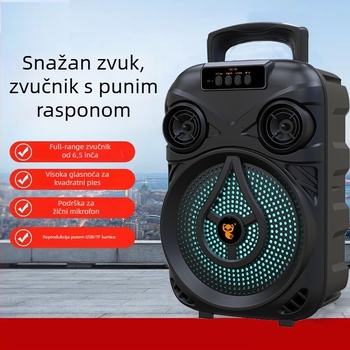 Prijenosni Bluetooth zvučnik za vanjsku upotrebu, s dva zvučnika, Bluetooth 5.0, raspon frekvencija 40 Hz–20 kHz, SNR ≥75 dB, ugrađena baterija