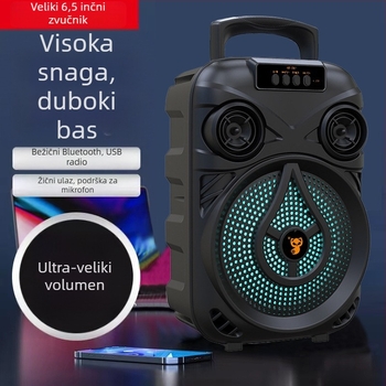 Prijenosni Bluetooth zvučnik za vanjsku upotrebu, s dva zvučnika, Bluetooth 5.0, raspon frekvencija 40 Hz–20 kHz, SNR ≥75 dB, ugrađena baterija