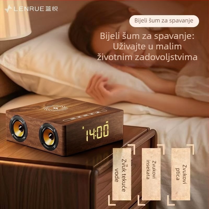 Retro drveni Bluetooth zvučnik sa stolnim subwooferom za kućno karaoke
