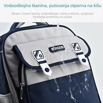 Unisex školska torba za razrede 1–6 — Oxford tkanina, vodootporna i otporna na mrlje; prozračna i otporna na habanje uz noćnu refleksiju; zakrivljene naramenice; mogućnost prilagodbe logotipa.
