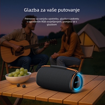 Yesido Bluetooth zvučnik – prenosni vanjski karaoke zvučnik, Bluetooth 5.3, 30W, ugrađena baterija 1000–1200 mAh, frekvencijski raspon 20Hz–20kHz, IPX1 vodootpornost