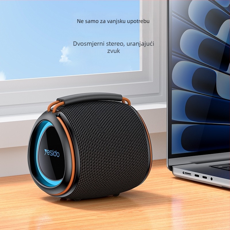 Yesido Bluetooth zvučnik – prenosni vanjski karaoke zvučnik, Bluetooth 5.3, 30W, ugrađena baterija 1000–1200 mAh, frekvencijski raspon 20Hz–20kHz, IPX1 vodootpornost