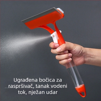 Dvostrani čistač stakla s raspršivačem — Nehrđajući čelik, ručno, kućna upotreba