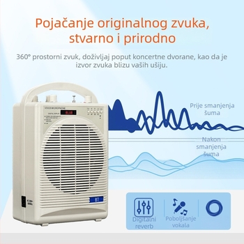 Bežični Bluetooth pojačalo visokih performansi za karaoke na otvorenom – prijenosni ručni zvučnik za vođenje i nastavu