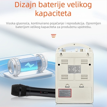 Bežični Bluetooth pojačalo visokih performansi za karaoke na otvorenom – prijenosni ručni zvučnik za vođenje i nastavu
