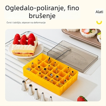 Set vrhova za ukrašavanje torti, 24 komada, od 304 nehrđajućeg čelika, za ukrašavanje torti, moderni minimalistički stil