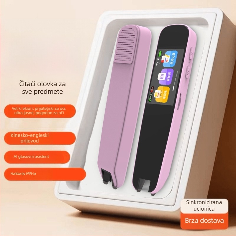 Čitačka olovka A9 – plastika, 5V, punjiva litijska baterija, uređaj za čitanje