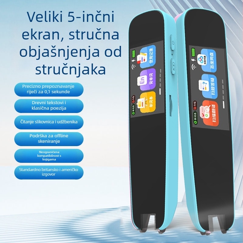 Čitačka olovka A9 – plastika, 5V, punjiva litijska baterija, uređaj za čitanje