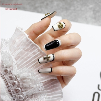 Nakit za nokte – punk stil, antički metalni završeci, miješane legure ukrasi, retro dizajn, 50 kom