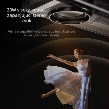 K100 Bluetooth karaoke sustav zvučnika, s dva zvučnika, Bluetooth 5.3, 30W, ugrađena baterija 4000–6000 mAh, frekvencijski raspon 100 Hz–20 kHz, SNR ≥75 dB