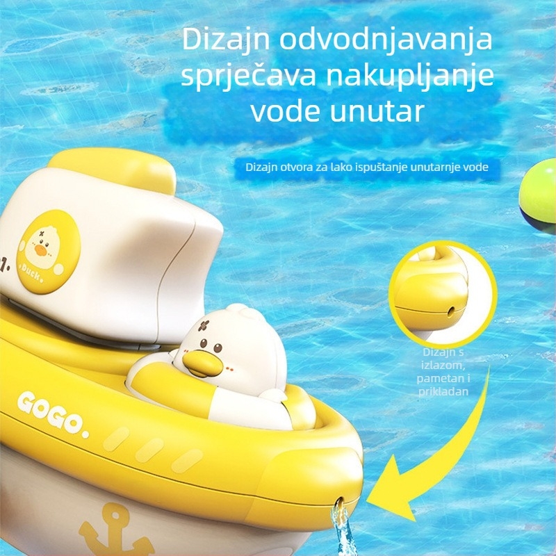 Dječji vodeni brodić s navijanjem - plastika, za djecu 0-3 godine, KBQ, Opp paket (Plastika; Igra u vodi; 0-3 godine; KBQ; Opp paket)