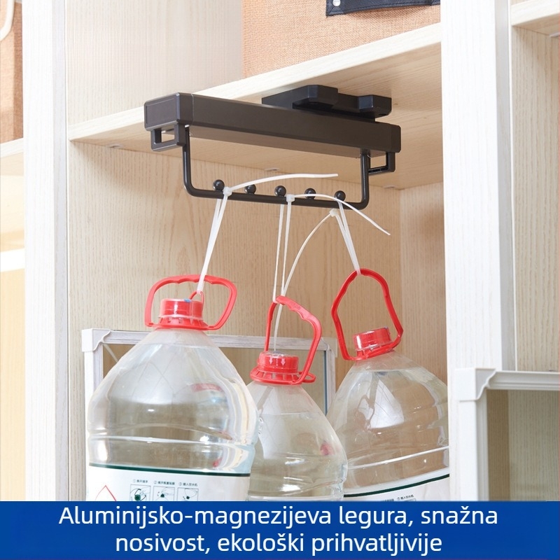 Teleskopska šipka za garderobu za gornju montažu, horizontalno i vertikalno vješanje, aluminijska legura, model FDS, moderni minimalistički dizajn