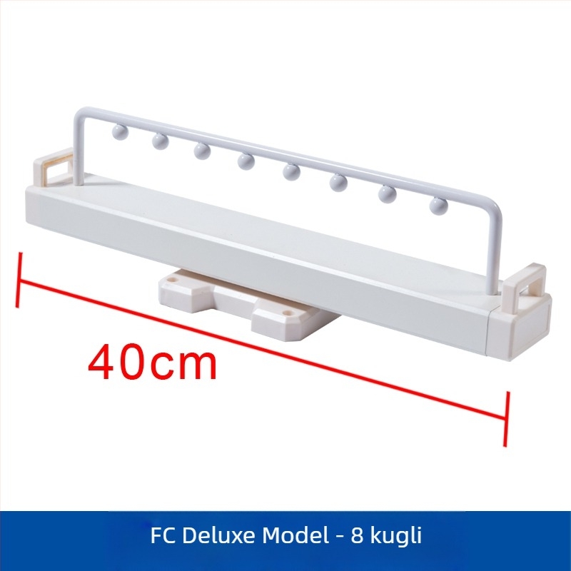 Teleskopska šipka za garderobu za gornju montažu, horizontalno i vertikalno vješanje, aluminijska legura, model FDS, moderni minimalistički dizajn