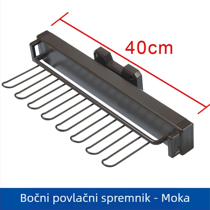 Teleskopska šipka za garderobu za gornju montažu, horizontalno i vertikalno vješanje, aluminijska legura, model FDS, moderni minimalistički dizajn