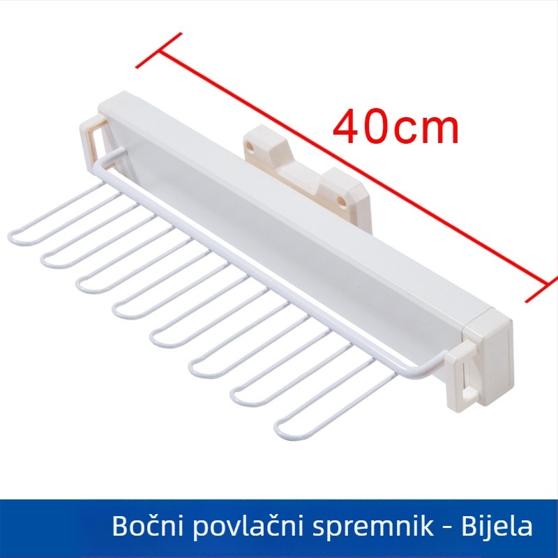 Teleskopska šipka za garderobu za gornju montažu, horizontalno i vertikalno vješanje, aluminijska legura, model FDS, moderni minimalistički dizajn