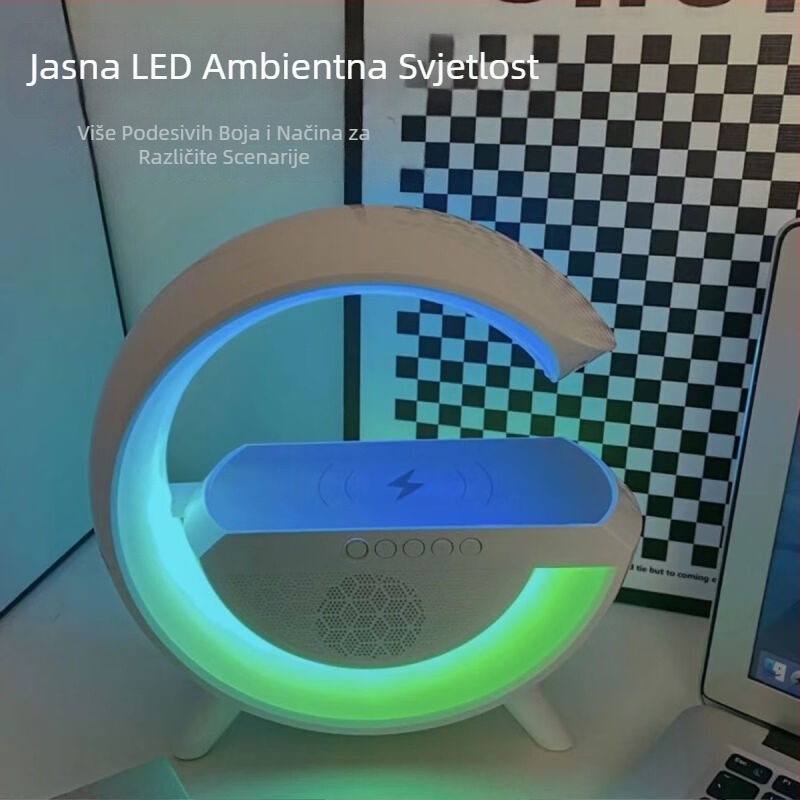 Višestruki Bluetooth zvučnik i stolna lampica – noćna rasvjeta uz krevet, Bluetooth, 5W, ugrađena baterija, 40Hz-20kHz, SNR ≥70dB