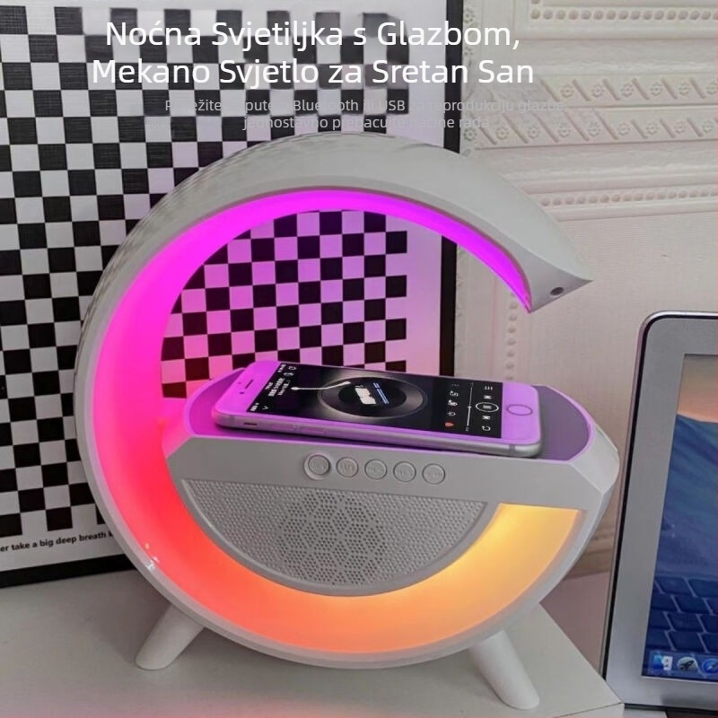 Višestruki Bluetooth zvučnik i stolna lampica – noćna rasvjeta uz krevet, Bluetooth, 5W, ugrađena baterija, 40Hz-20kHz, SNR ≥70dB