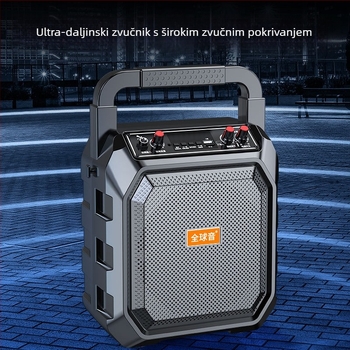 Vanjski Bluetooth zvučnik za karaoke s ugrađenim mikrofonom, prenosivi 10W, baterija 2000-4000mAh, Bluetooth 5.0, frekvencijski odziv 60Hz-15kHz, SNR ≥70dB