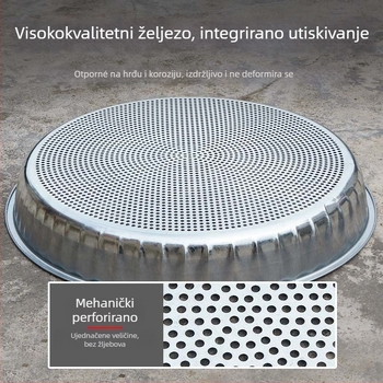 Nehrđajuće čelično sito za brašno, kružni oblik, gusto mrežasto s malim otvorima, višenamjenski integrirani dizajn, za sušenje zrna