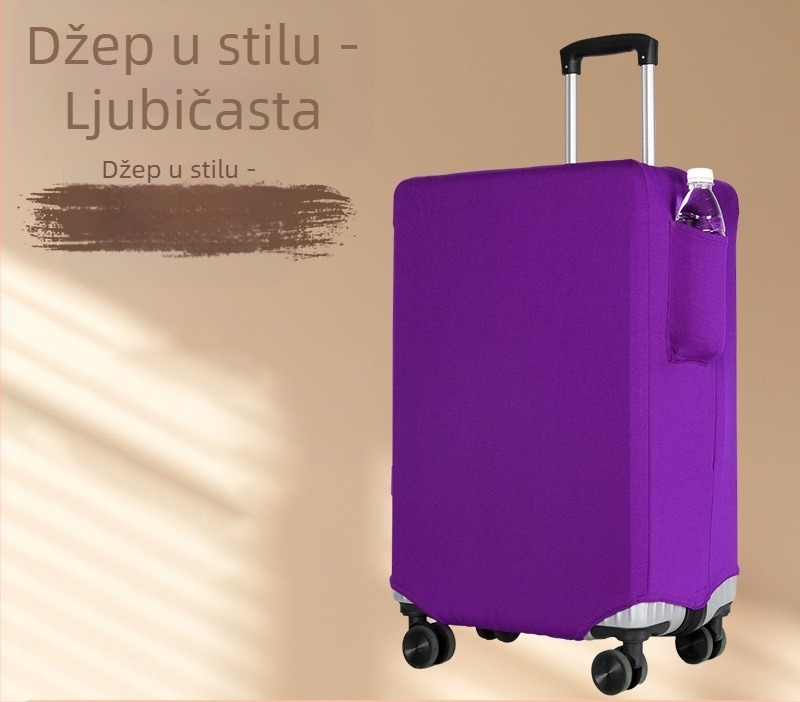 Kovčeg zaštitna navlaka s bočnim džepom od debelog poliester-spandeks materijala, visoka elastičnost, otporna na habanje, ogrebotine i prašinu