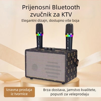 Kućni sve-u-jednom karaoke mikrofon i zvučni set, Bluetooth 5.3, 30W, ugrađena baterija, raspon frekvencija 100 Hz–20 kHz, SNR ≥85 dB
