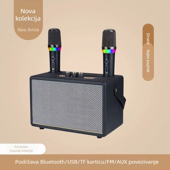 Kućni sve-u-jednom karaoke mikrofon i zvučni set, Bluetooth 5.3, 30W, ugrađena baterija, raspon frekvencija 100 Hz–20 kHz, SNR ≥85 dB