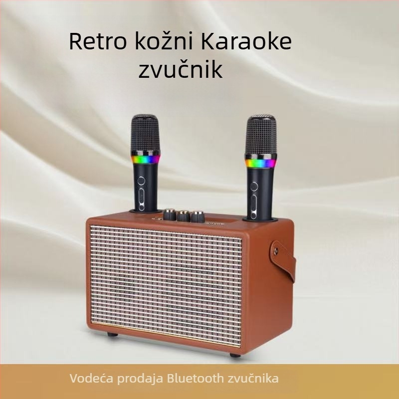 Kućni sve-u-jednom karaoke mikrofon i zvučni set, Bluetooth 5.3, 30W, ugrađena baterija, raspon frekvencija 100 Hz–20 kHz, SNR ≥85 dB