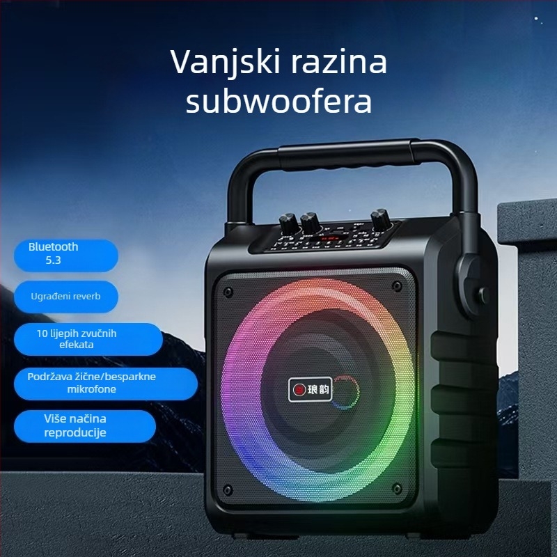 Bežični Bluetooth prijenosni vanjski zvučnik – s ugrađenom baterijom, 2 zvučnika, 100 Hz–20 kHz, SNR ≥70 dB