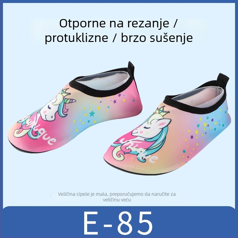 Dječje vodene tenisice za plažu i vodne aktivnosti — protuklizna TPR podloga, brzo sušenje, mek potplat, niski kroj, gornji dio od poliestera