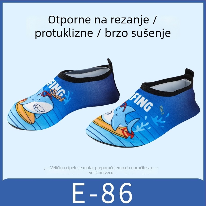 Dječje vodene tenisice za plažu i vodne aktivnosti — protuklizna TPR podloga, brzo sušenje, mek potplat, niski kroj, gornji dio od poliestera