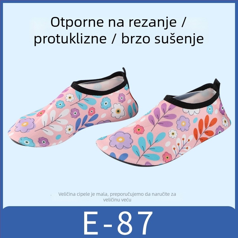 Dječje vodene tenisice za plažu i vodne aktivnosti — protuklizna TPR podloga, brzo sušenje, mek potplat, niski kroj, gornji dio od poliestera