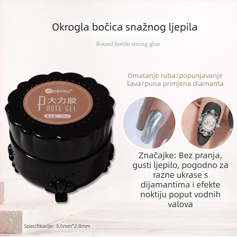 Lepilo za nokte - 10 ml, fotopolimerno ljepilo koje se stvrdnjava na svjetlu, višenamjensko, domaća marka s odobrenom privatnom etiketom