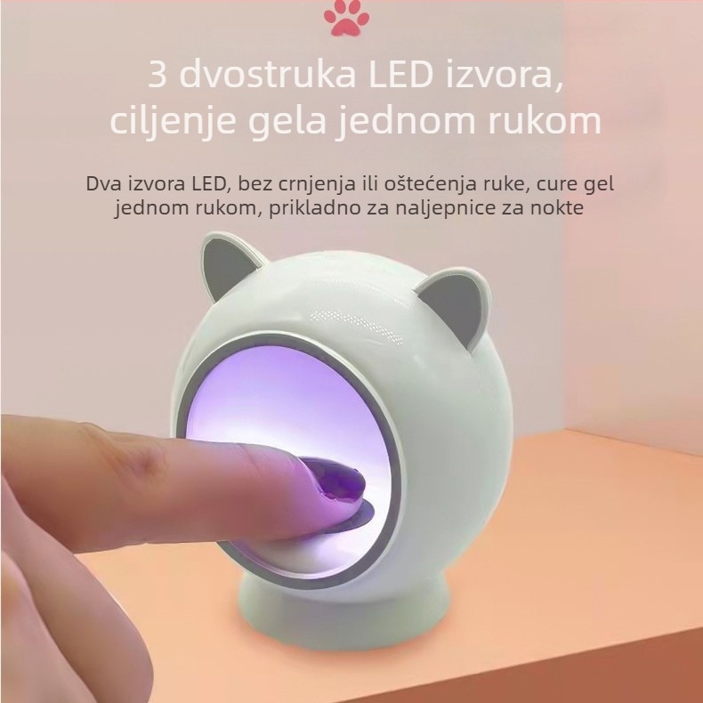 Lampa za fototerapiju noktiju s mačkastim dizajnom, model X2, domaća marka, za svakodnevnu uporabu
