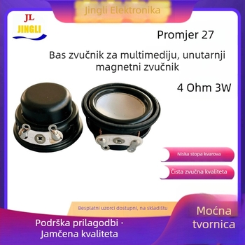 JLDZ 27mm bas multimedički zvučnik — frekvencijski odziv 0,01–20, usmjerenost: puni raspon, primjena: digitalna elektronika