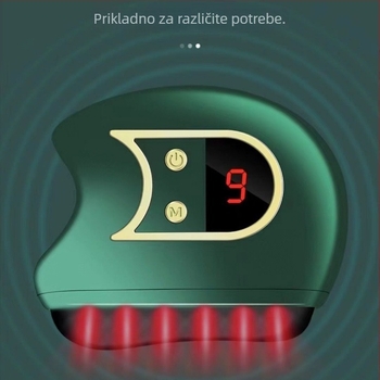 Električni masažer za lice s infracrvenom funkcijom; ugrađena baterija 300–500 mAh; IPX1 vodootporan; pogodan za kućnu upotrebu.