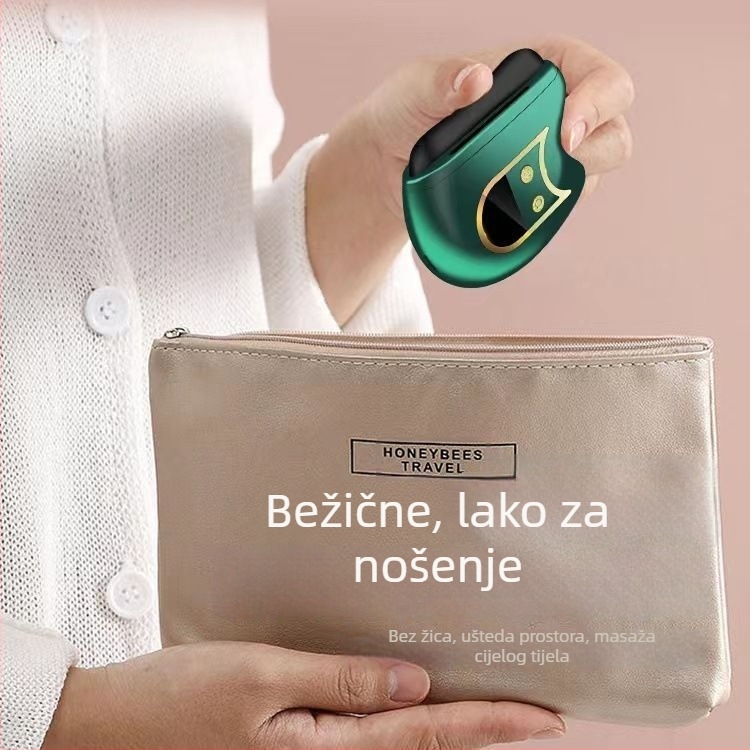 Električni masažer za lice s infracrvenom funkcijom; ugrađena baterija 300–500 mAh; IPX1 vodootporan; pogodan za kućnu upotrebu.