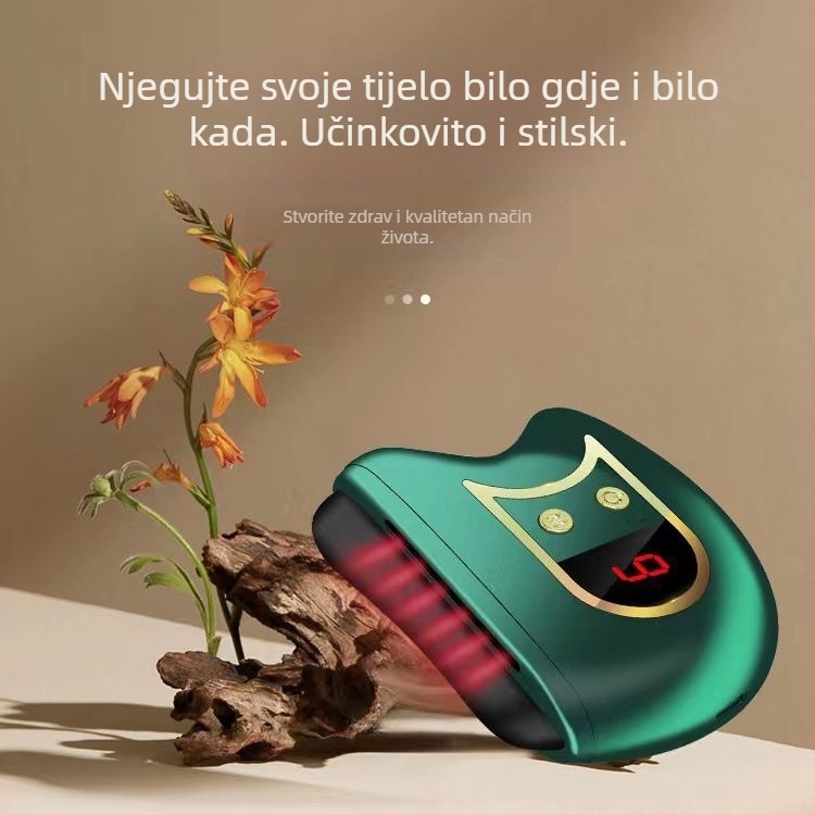 Električni masažer za lice s infracrvenom funkcijom; ugrađena baterija 300–500 mAh; IPX1 vodootporan; pogodan za kućnu upotrebu.