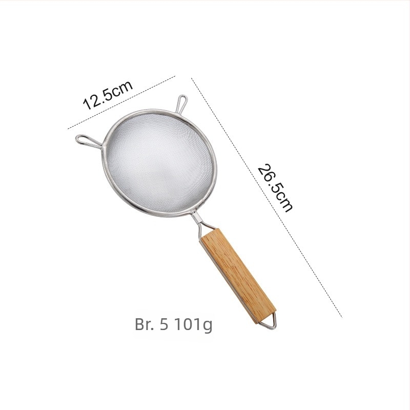 CDL sito za brašno od 304 nehrđajućeg čelika, ručno, s dvije ručke, mrežasta cjediljka