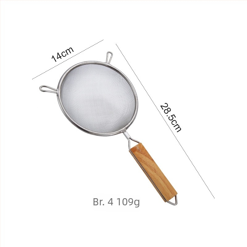 CDL sito za brašno od 304 nehrđajućeg čelika, ručno, s dvije ručke, mrežasta cjediljka