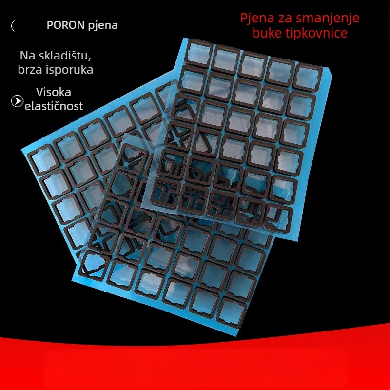 Podložak za ublažavanje zvuka mehaničke tipkovnice, EVA materijal, prilagodljiva gustoća, prilagodljiva debljina, obrada po narudžbi, ispis dostupan