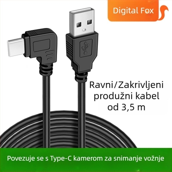 Type-C napajajući kabel za dash cam — Digital Fox, univerzalna kompatibilnost