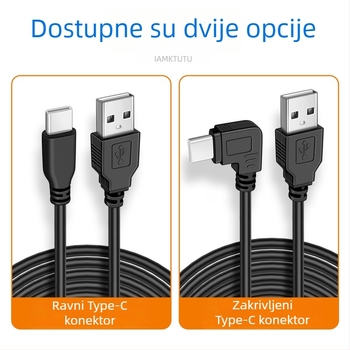 Type-C napajajući kabel za dash cam — Digital Fox, univerzalna kompatibilnost