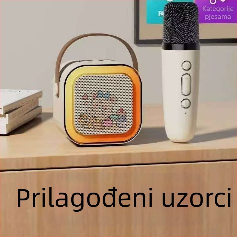 K12 Bluetooth All-in-One Karaoke zvučnik, prijenosni mini bežični vanjski zvučnik s prilagođenim uzorkom